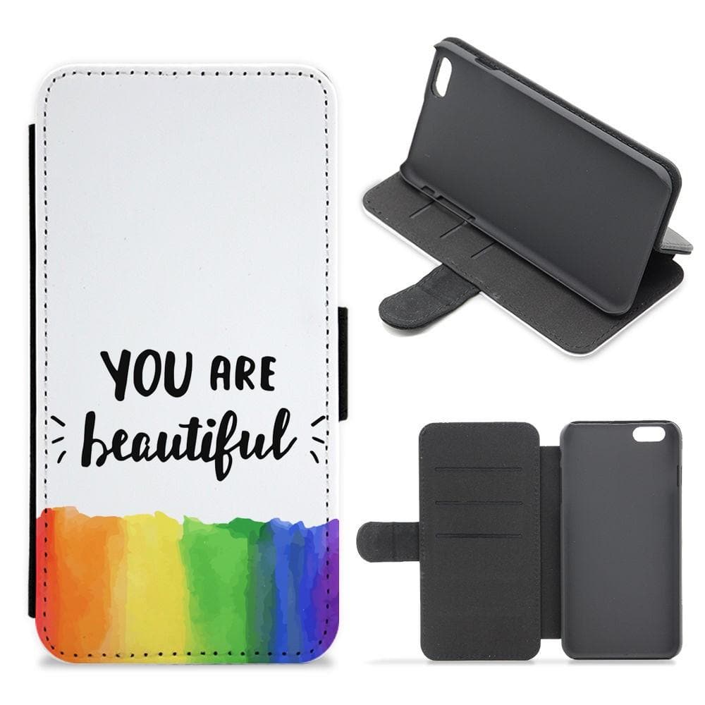 You Are Beautiful - Pride Flip / Wallet Phone Case - Fun Cases
