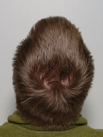 Hair part at back