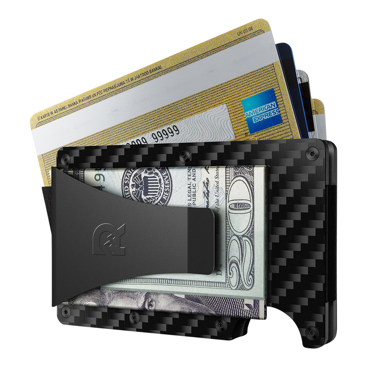 The Ridge Carbon Fibre 3K Money Clip Wallet at Wallet Co