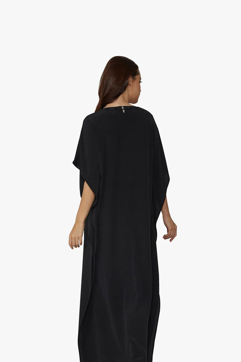 black silk kaftan