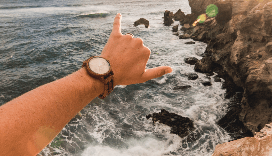 montre en bois homme poignet