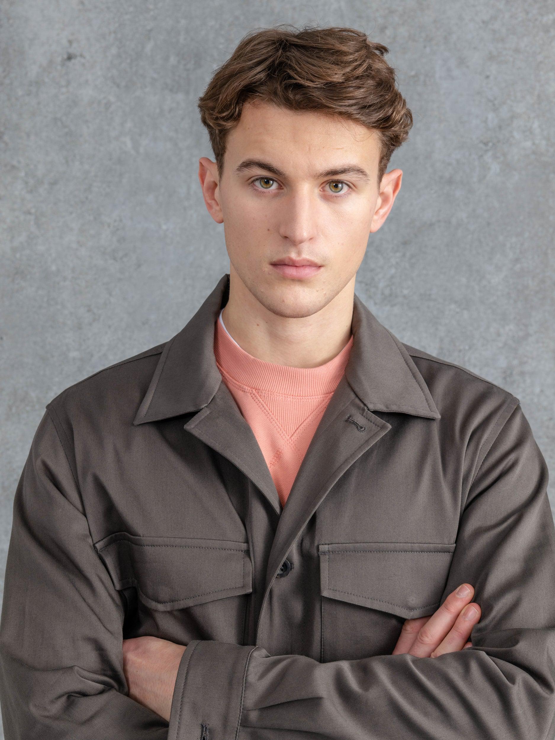 COTTON FOUR POCKET SHACKET KHAKI 5