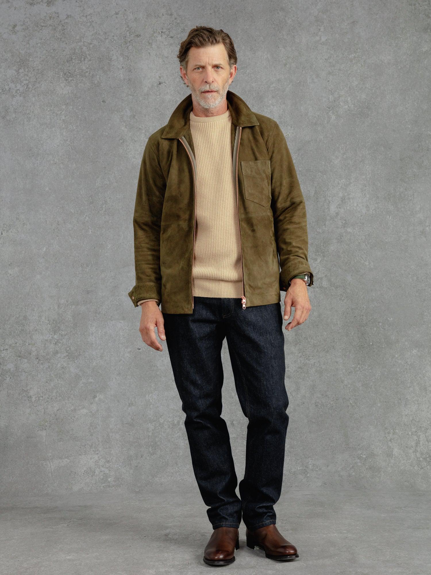 PWVC AW23 CRAIG THE SUEDE PANNELLED OVERSHIRT MOSS GREEN 4171 424fb59b c231 4d67 a169 b8d467ea35ea