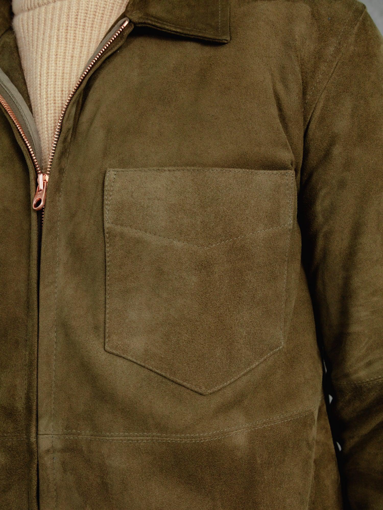 PWVC AW23 CRAIG THE SUEDE PANNELLED OVERSHIRT MOSS GREEN 4196 25f7b70c fc83 44a8 a519 0966a9615966
