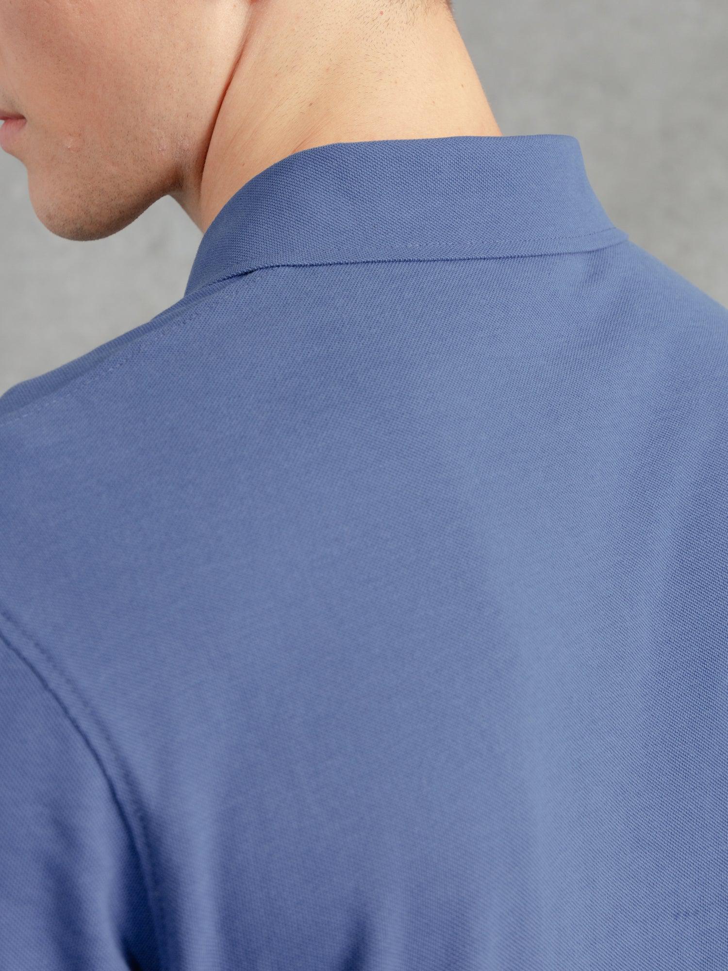 PWVC AW23 ECOMM THE ASHLEY ZIP POLO PRUSSIAN BLUE 1854