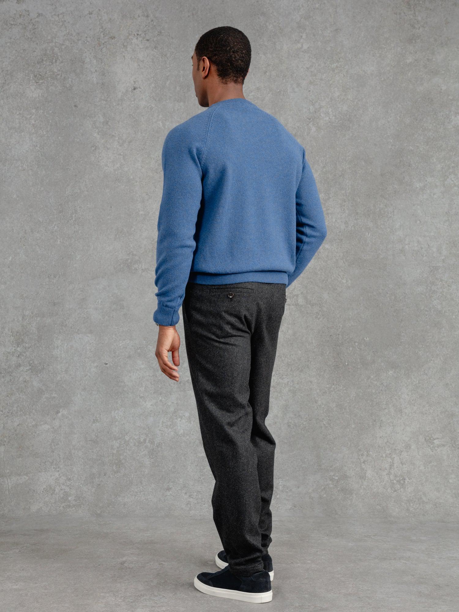 PWVC AW23 LUKE THE MERINO WOOL WEATSHIRT PRUSSIAN BLUE 2466