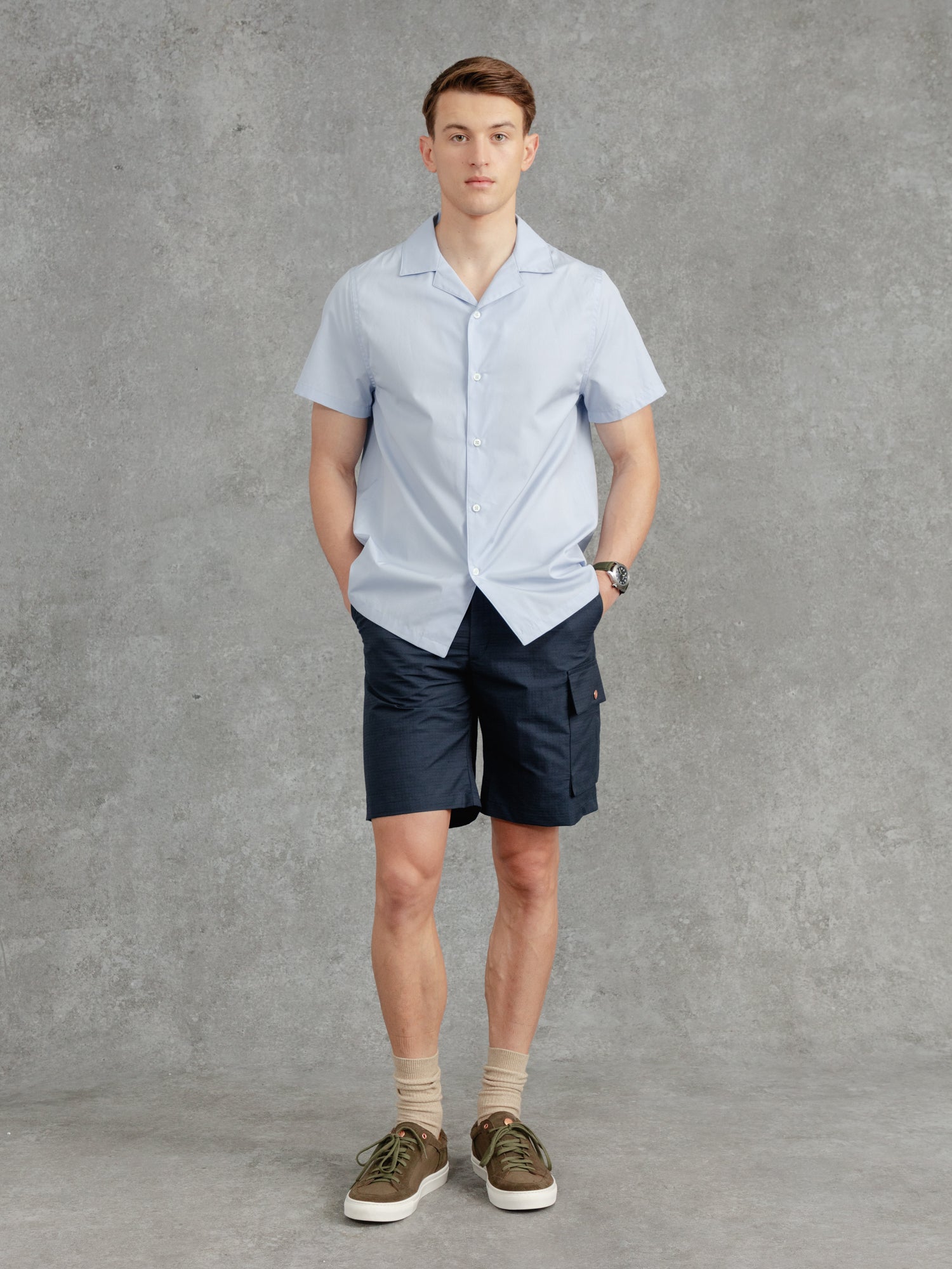 PWVC SS24 ECOMM DAY2 THE COTTON CUBAN COLLAR SHIRT AZURE 135