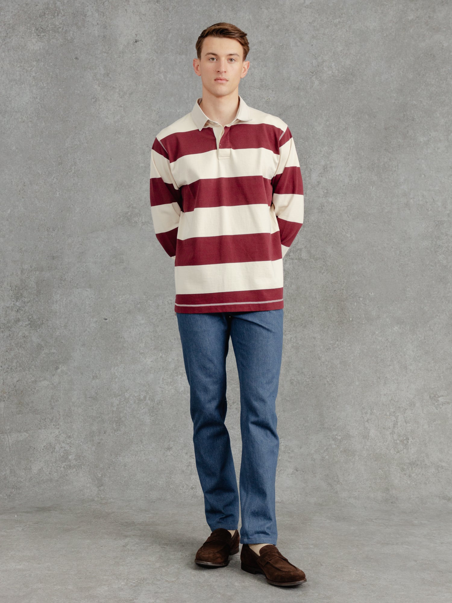PWVC SS24 ECOMM DAY2 THE REGENTS RUGBY SHIRT BRICK STRIPE 711
