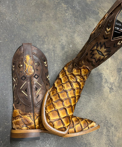 Mens Fish boots ginge