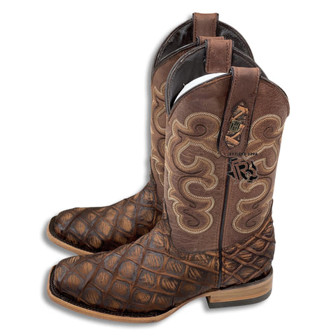 Kid's Orgullo Mexicano Mexico II Western Boots in Distressed Brown Leather,  Size: 9.5 K B / Medium by Ariat