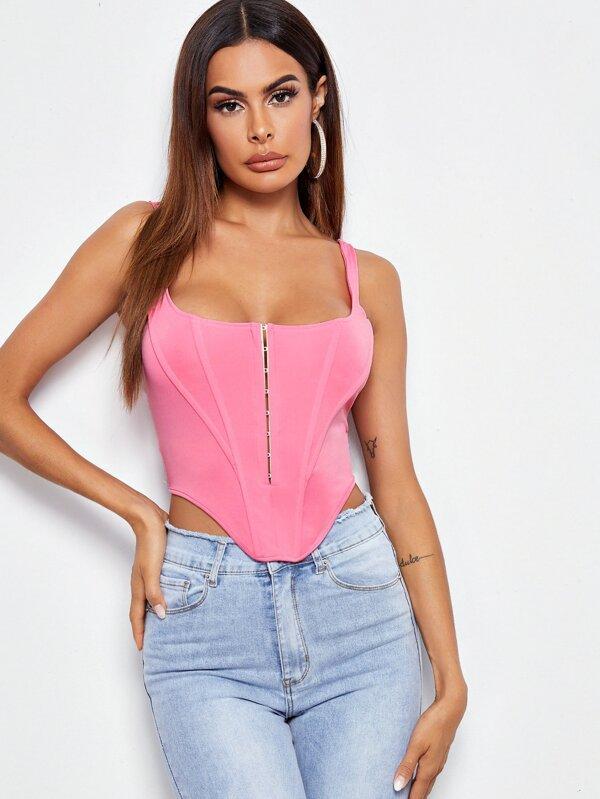 Pink Velvet Rhinestone Crop Top – Madida Clothing