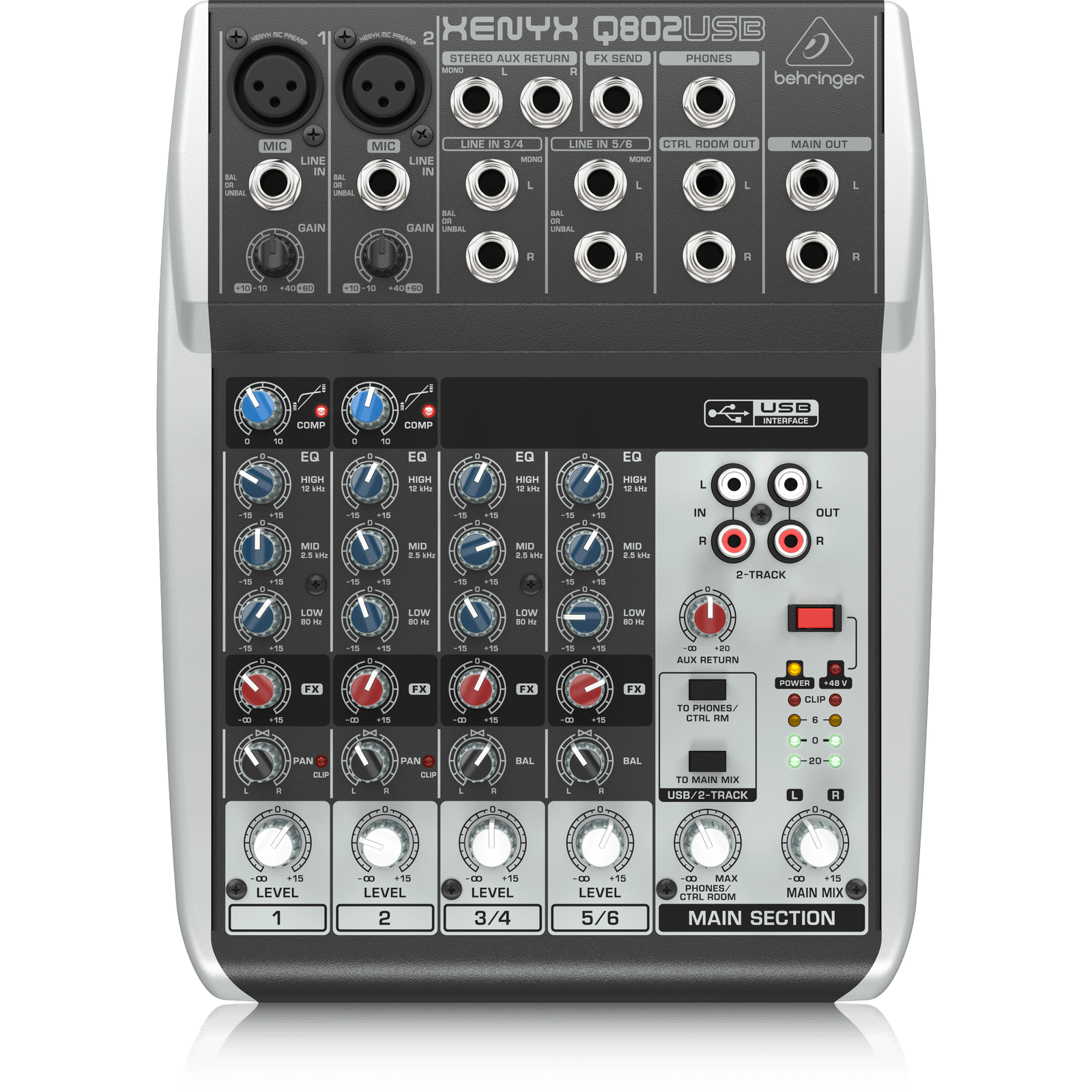 behringer xenyx q802usb sample rate