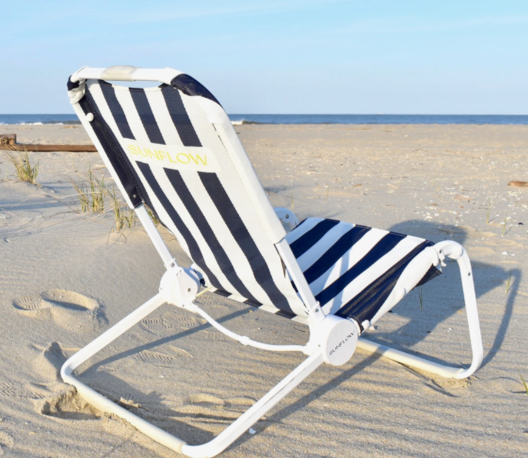 Sunflow Premium Beach Chair Deep Blue Stripe