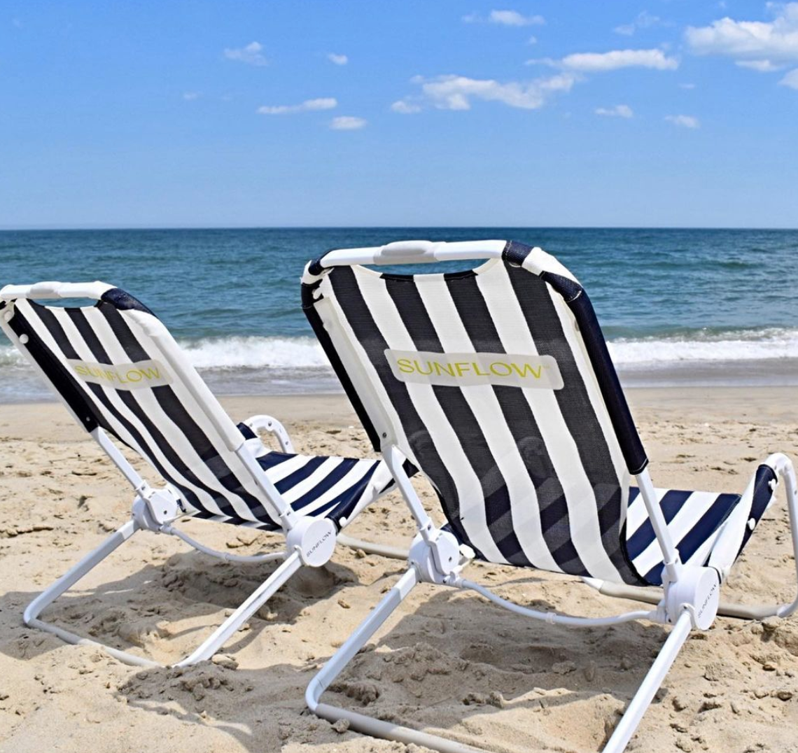 Sunflow Premium Beach Chair Deep Blue Stripe