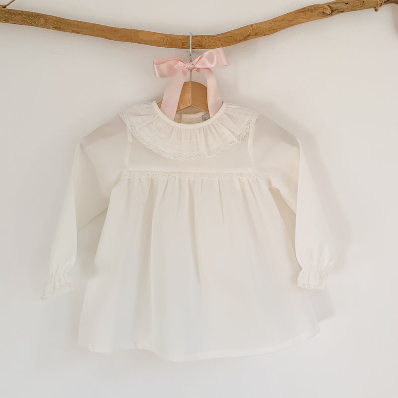 Fifi & Finn Classic & Traditional Baby Clothes - Frill Collar Blouse