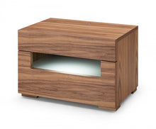 Load image into Gallery viewer, Modrest Ceres - Contemporary LED Walnut Nightstand
