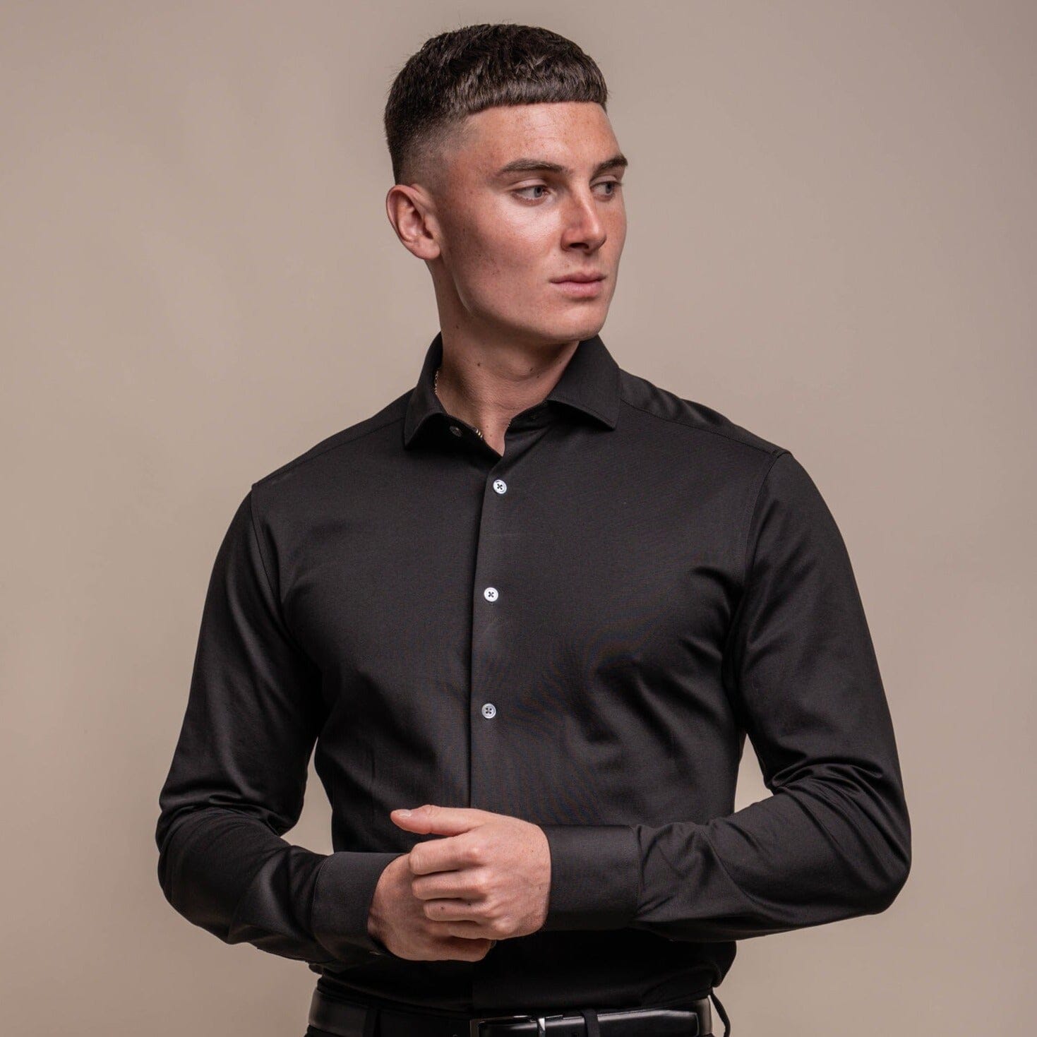 Ashley Premium Cotton Blue Long Sleeve Shirt | Smart Casual Mens