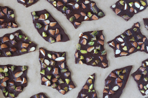 clean chocolate bark pieces