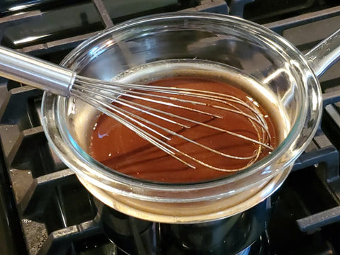 clean chocolate in double boiler