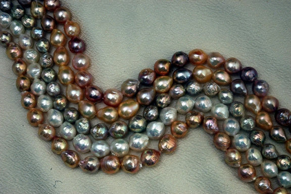 A variety of bead-nucleated freshwater pearls (Oct 2011).