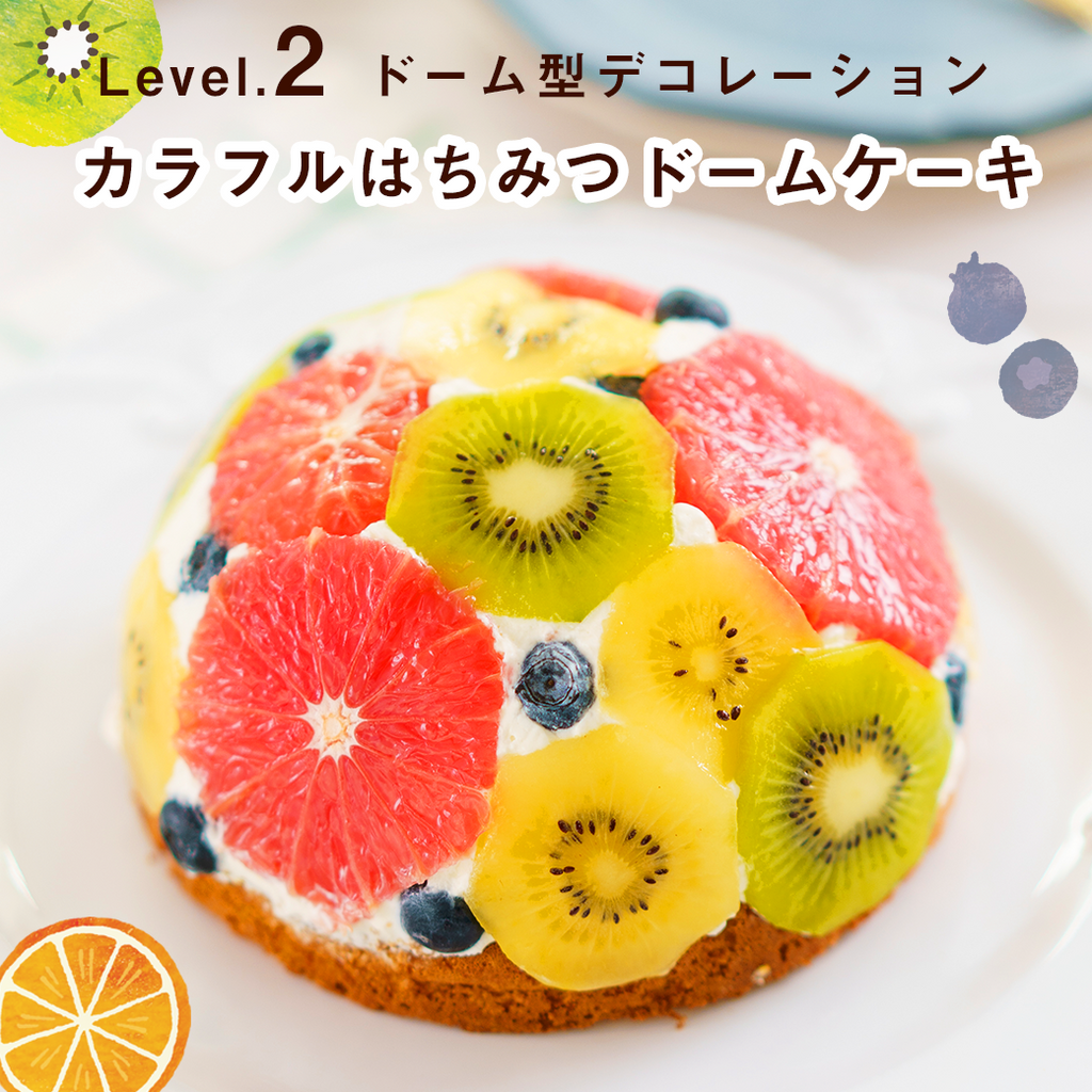 15cm型でつくる カラフルはちみつドームケーキ Level 2 ドーム型デコレーション Delish Kitchen Store