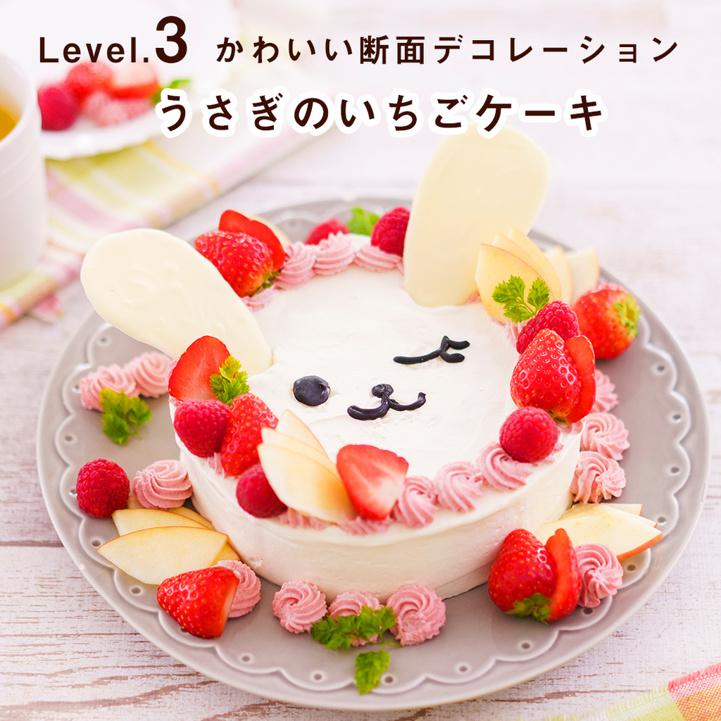 15cm型でつくる うさぎのいちごケーキ Level 3 かわいい断面デコレーション Delish Kitchen Store