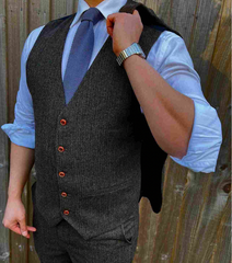 Tweed waistcoat cheltenham style 