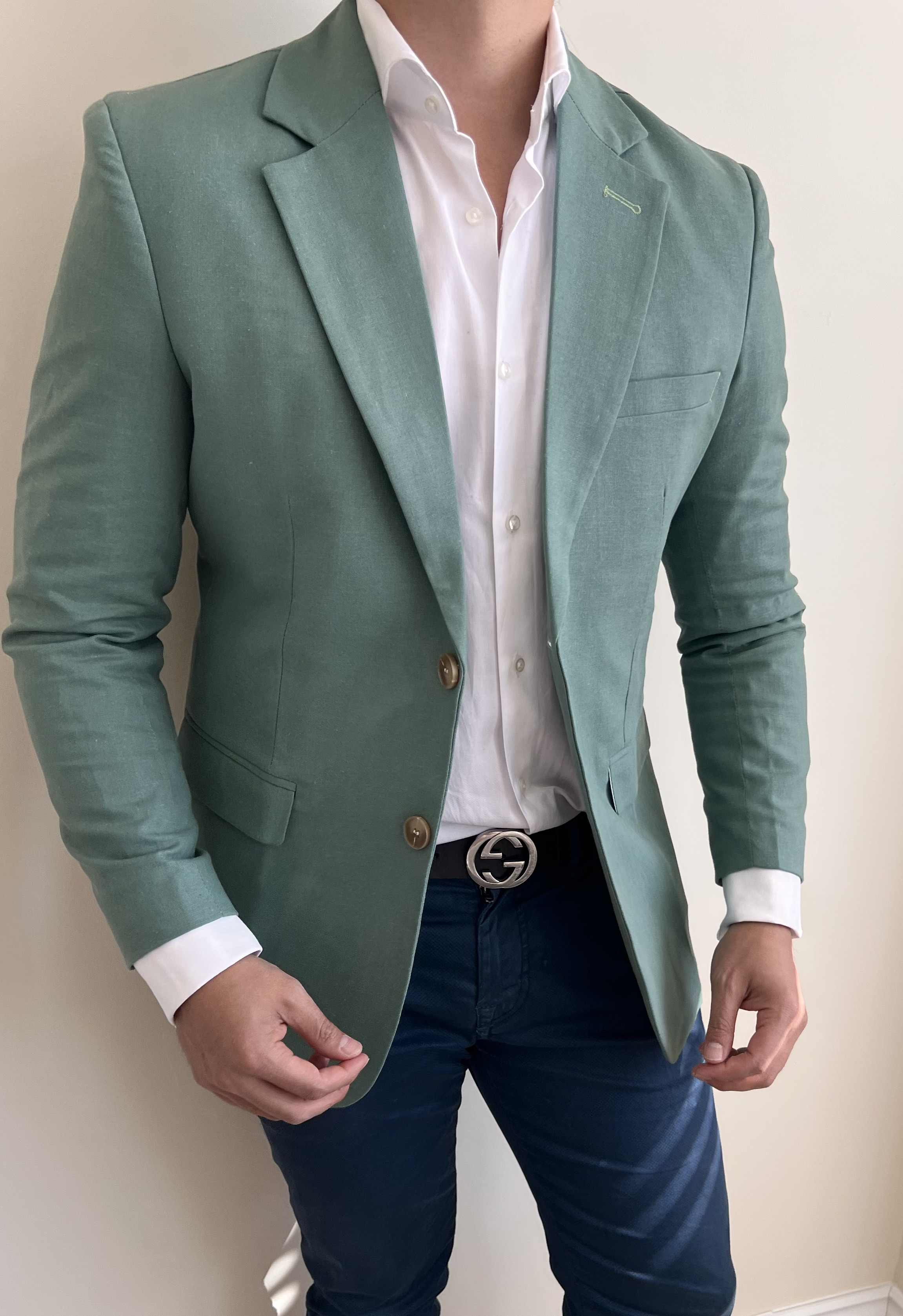 2 Piece Linen Goodwood Sage Green Suit | Ascot | Derby | Cheltenham ...
