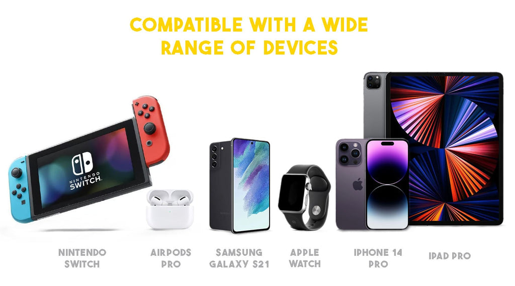 Compatibility with Apple, samsung, huwawei divices and many others