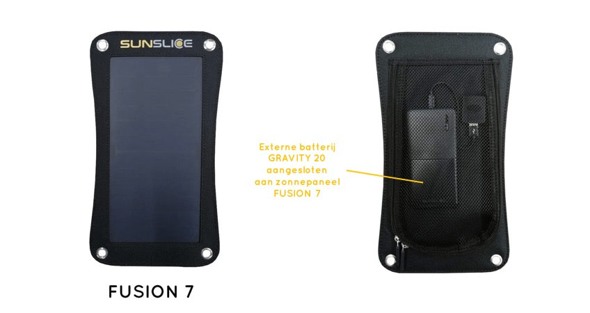Fusion7 solar panel and powerbank