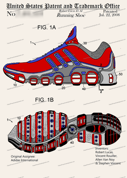 Bebrejde klimaks 鍔 Adidas Running Shoe Patent Greeting Card – Patent Press™