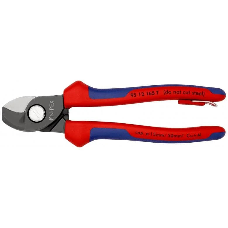KNIPEX 95 12 165 T ~ 165mm Tethered Cable Shears - Hand