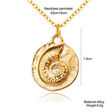 Load image into Gallery viewer, Marine Life Shell Necklace Vintage Pendant Necklace