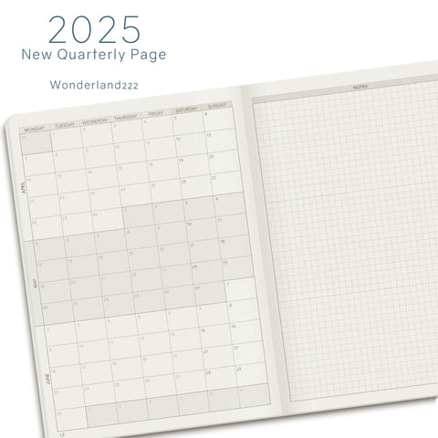 Wonderland 222 2025 Planner Quarterly Layout