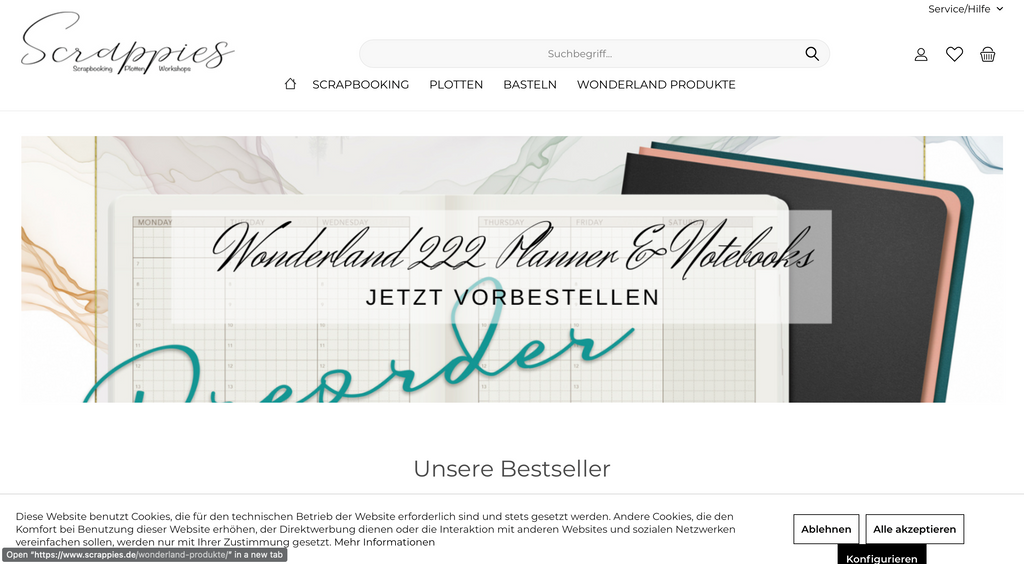 Scrappies is an International Reseller of Wonderland 222 products based in Germany