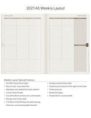 A5 2021 Tomoe River Paper Planner featuring 52gsm TRP by Wonderland 222