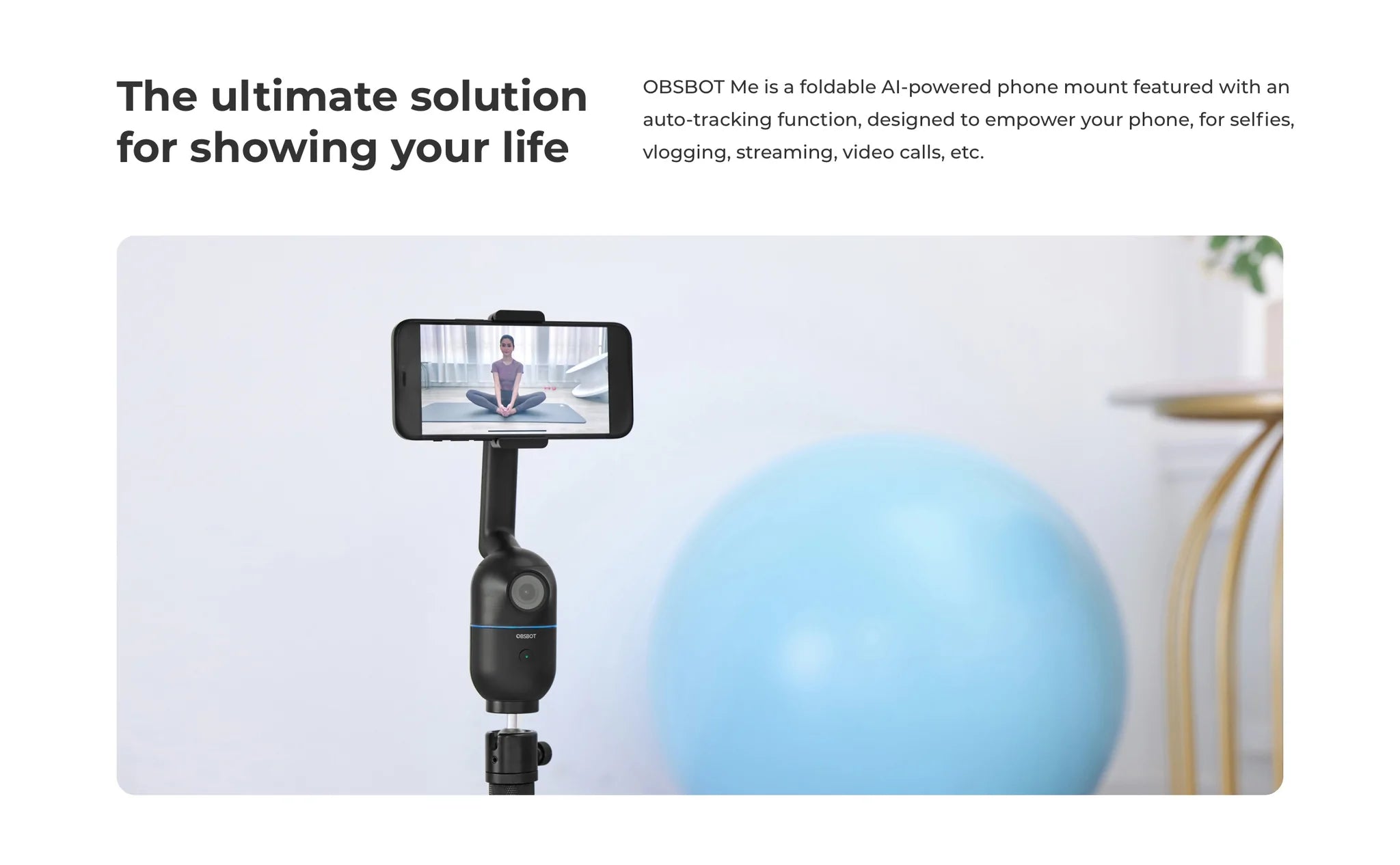 - Mount Selfie OBSBOT Me | Goods Interstellar Phone AI-powered Official Retailer (Singapore)