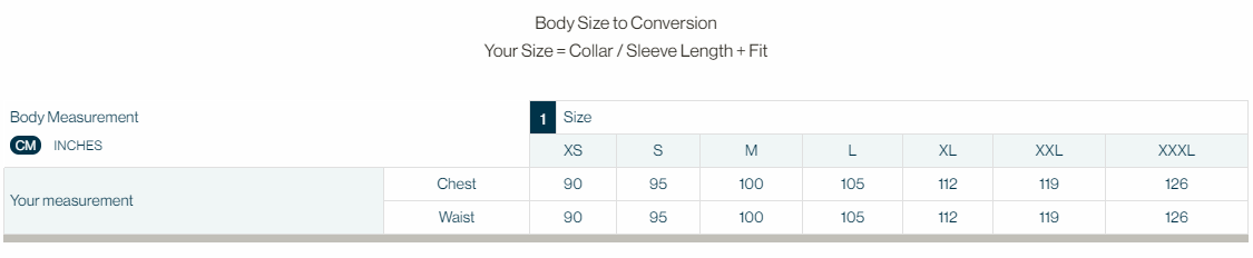 DET polo sizing guide