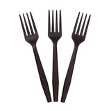 6.5" Black Heavy CPLA Forks, Case of 1,000
