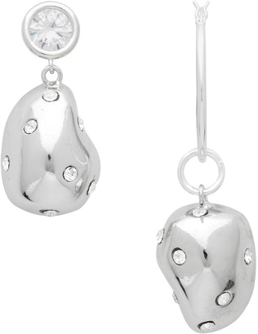 Monseur Atomic Drop Asymmetrical Swarovski Earring
