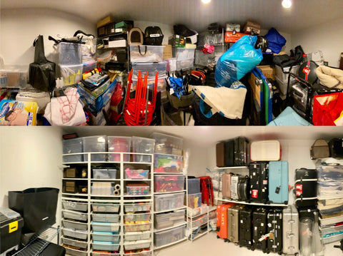 store room makeover declutter