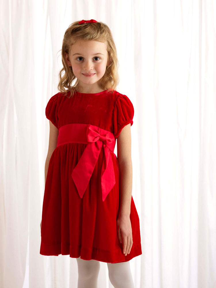 baby red velvet dress