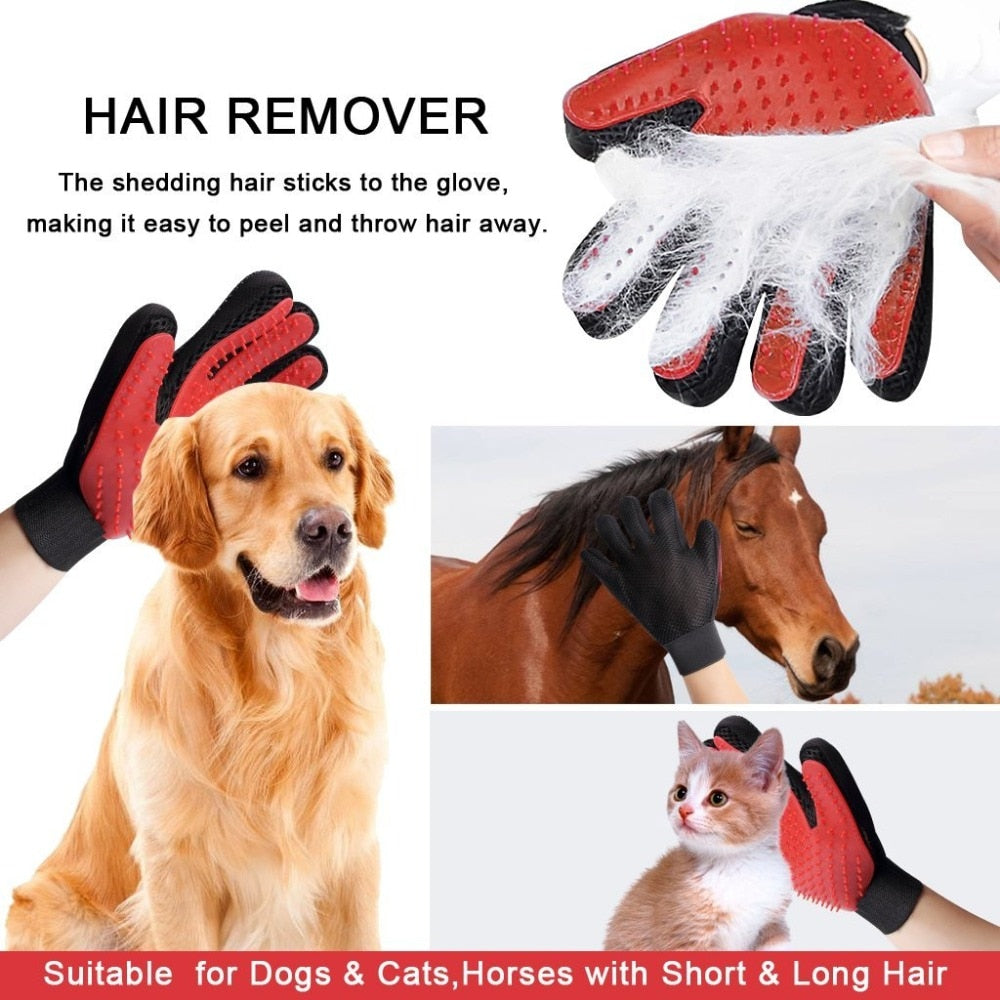 Grooming Gloves Pets Hair Remover