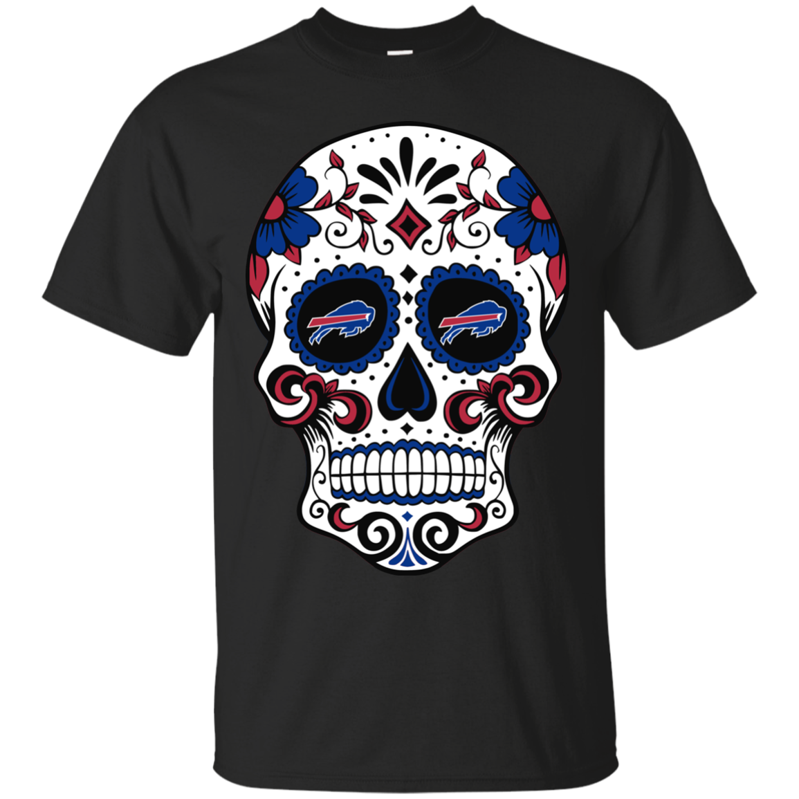 Buffalo Bills Sugar Skull T-shirt Long Sleeve Sweatshirt Hoodie - Amyna