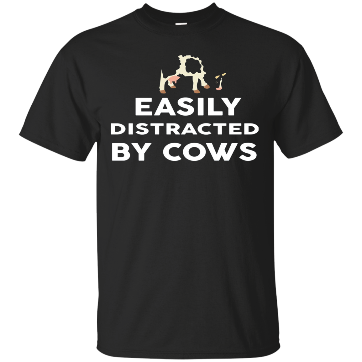 Easily Distracted By Cows Funny Rancher Farmer T Shirt T Shirt Amyna 