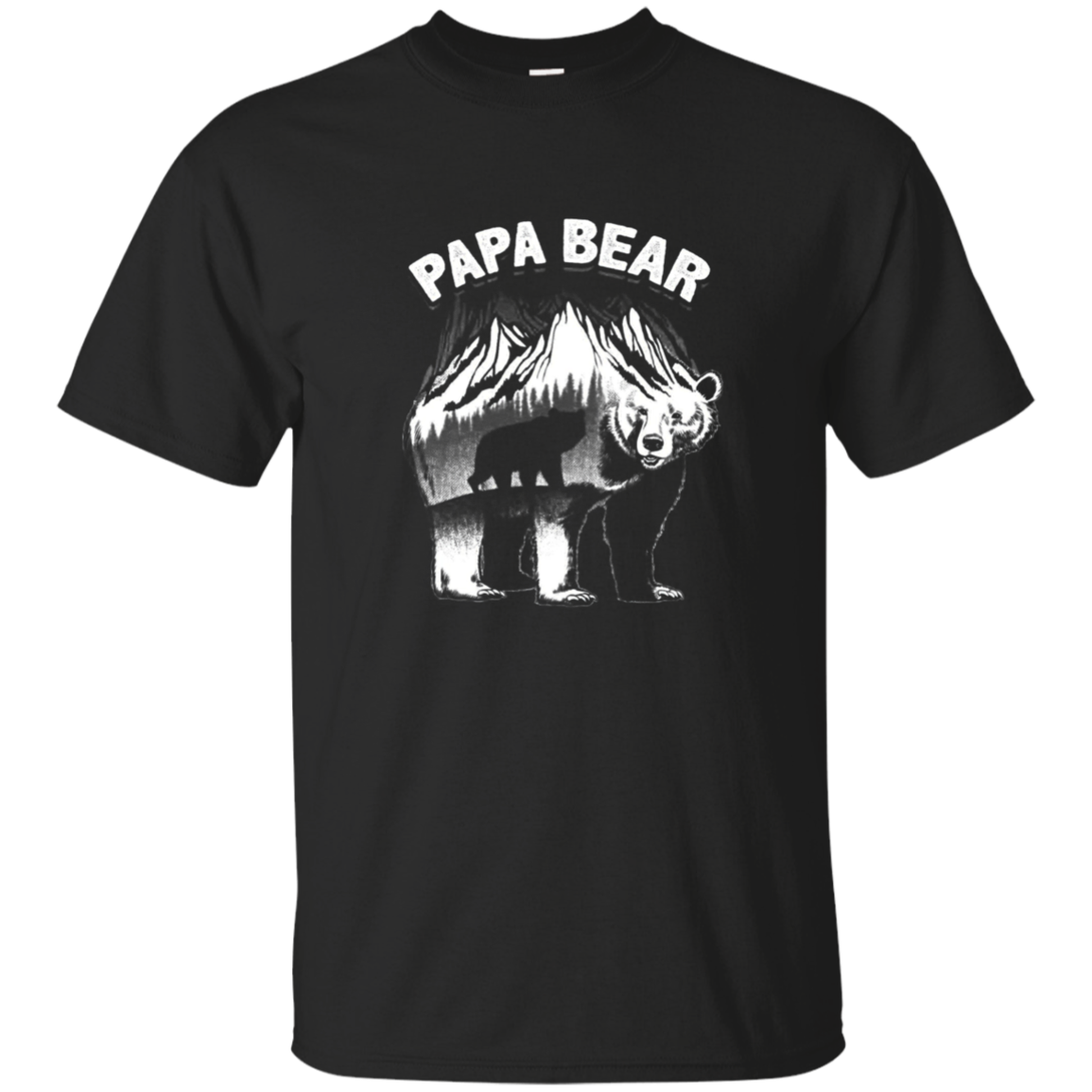 Mens Papa Bear And Cub Rustic Fathers Day Tee Shirt T For Dad Fathers Day T Shirt Amyna 