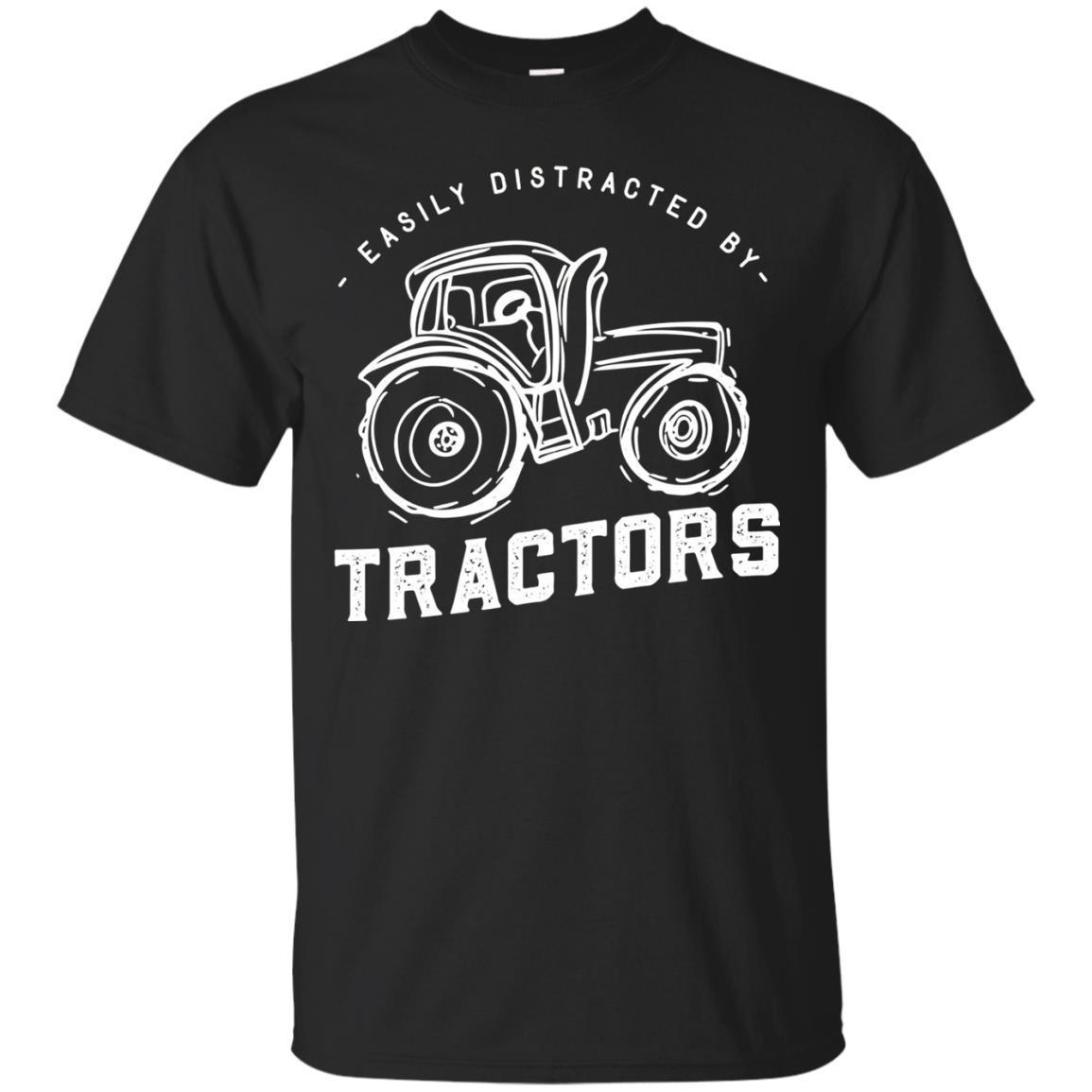 Funny Tractor Shirt - Easily Distracted By Tractors T-shirt - Amyna