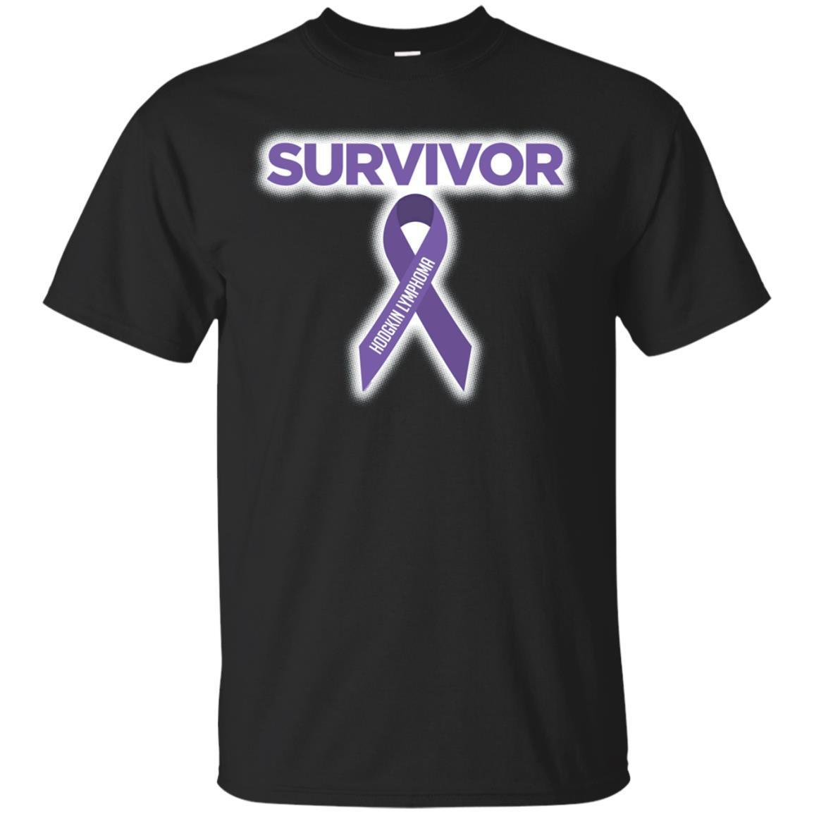 Hodgkin Lymphoma Cancer Survivor Shirt With Awareness Ribbon T-shirt ...
