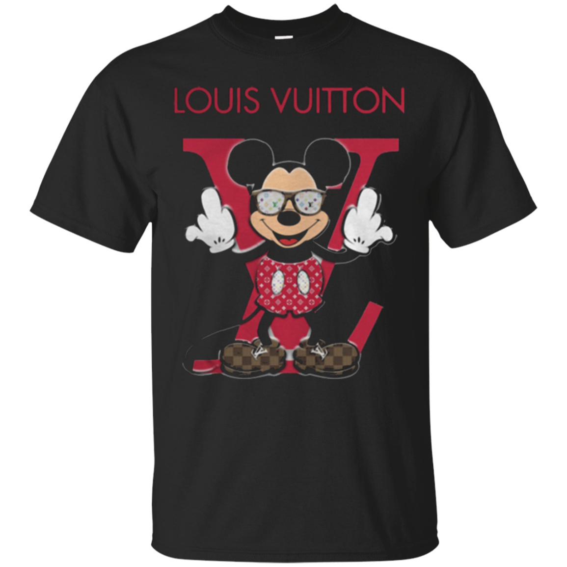 Disney Mickey Mouse Louis Vuitton Fashion T - Shirt For Men - LexTie