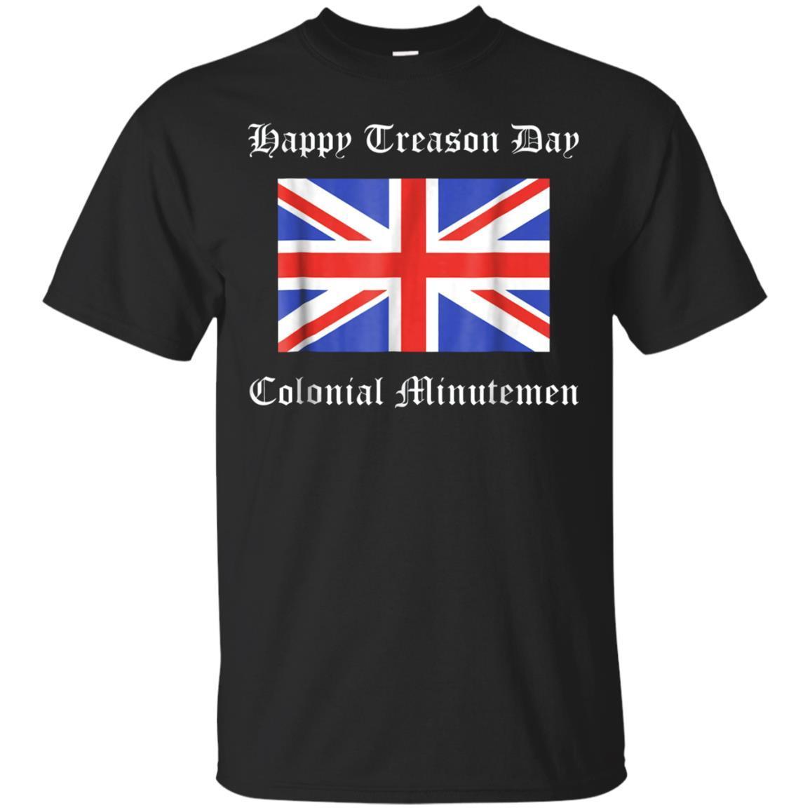Happy Treason Day Colonial Minutemen British Flag Shirt T-shirt - Amyna